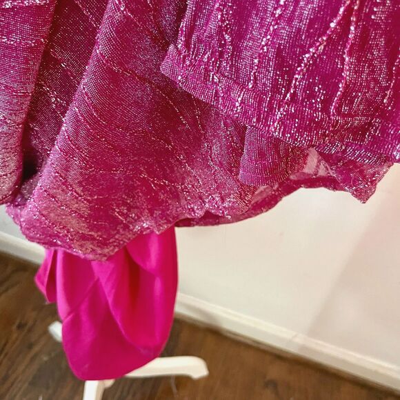 Y2K Vtg Jessica McClintock for Gunne Sax Gown Prom Dress Glitter Maxi Size 10 - Picture 7 of 8